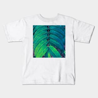 Green Leaves Symmetry Kids T-Shirt